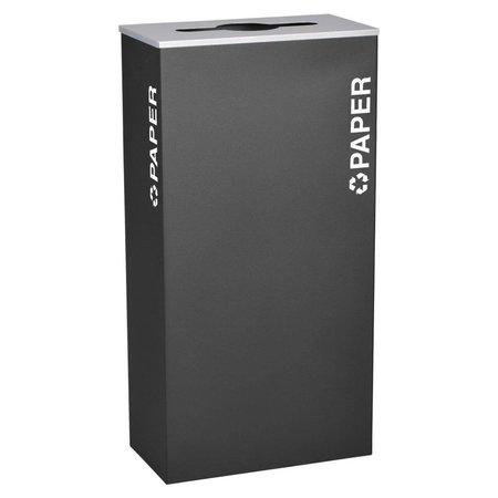 EX-CELL KAISER Ex-Cell Kaiser RC-KD17-P BLX Rectangular Paper 17 GallonRecycling Receptacle; Black Texture RC-KD17-P BLX